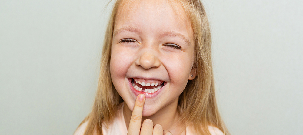 Child's dentition before the orthodontic correction